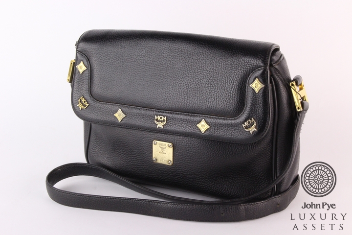 mcm black sling bag