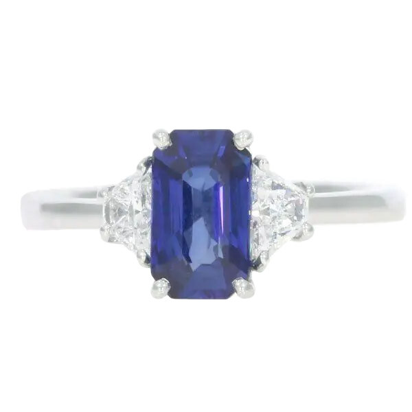 Sapphire & Trapezoid Cut Diamond - John Pye Luxury Assets