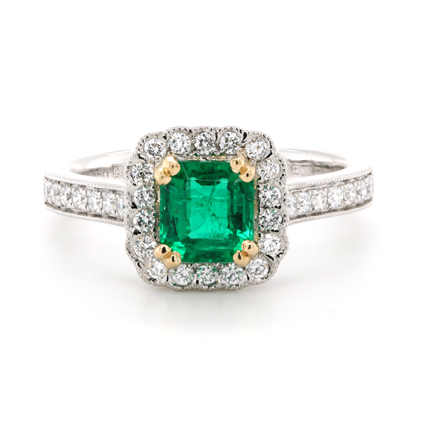 0.93ct Emerald Cluster Ring - John Pye Luxury Assets