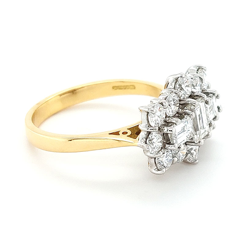 Diamond Boat Cluster Ring - John Pye Luxury Assets